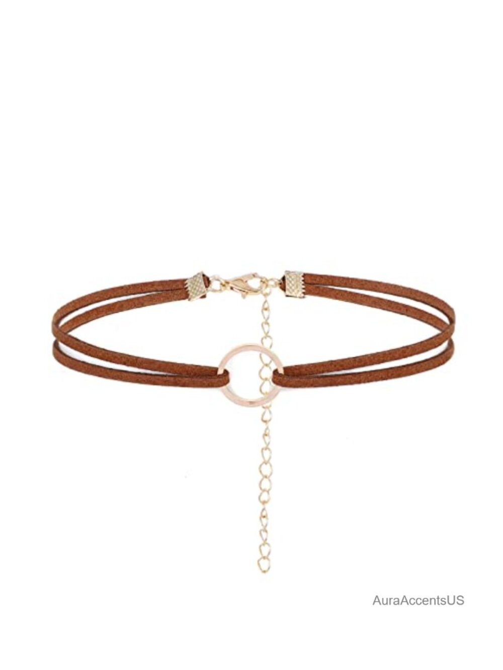 Gold Karma Choker Necklace Alloy Circle Women Boho Costume Jewelry